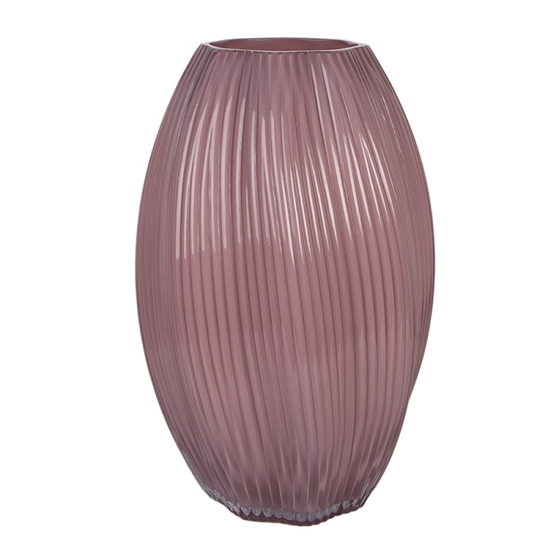 Clayre & Eef Vase Ø 17x27 cm Rose Verre