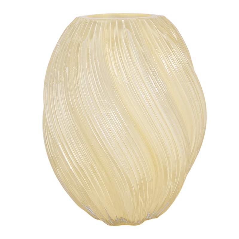 Clayre & Eef Vase Ø 17x21 cm Yellow Glass