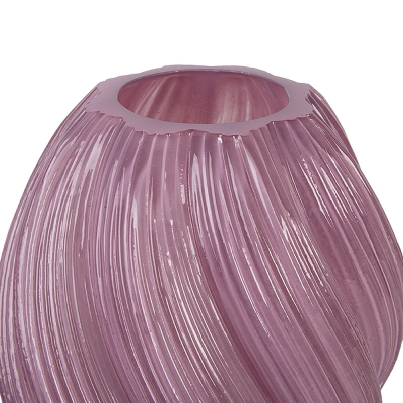 Clayre & Eef Vase Ø 17x21 cm Violett Glas