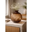 Clayre & Eef Vase Ø 19x21 cm Brown Glass