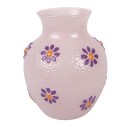 Clayre & Eef Vase Ø 13x16 cm Rosa Glas