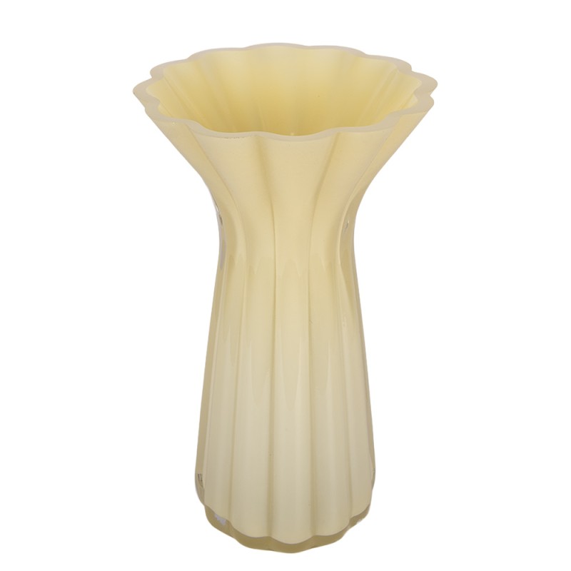 Clayre & Eef Vaas Ø 14x23 cm Geel Glas