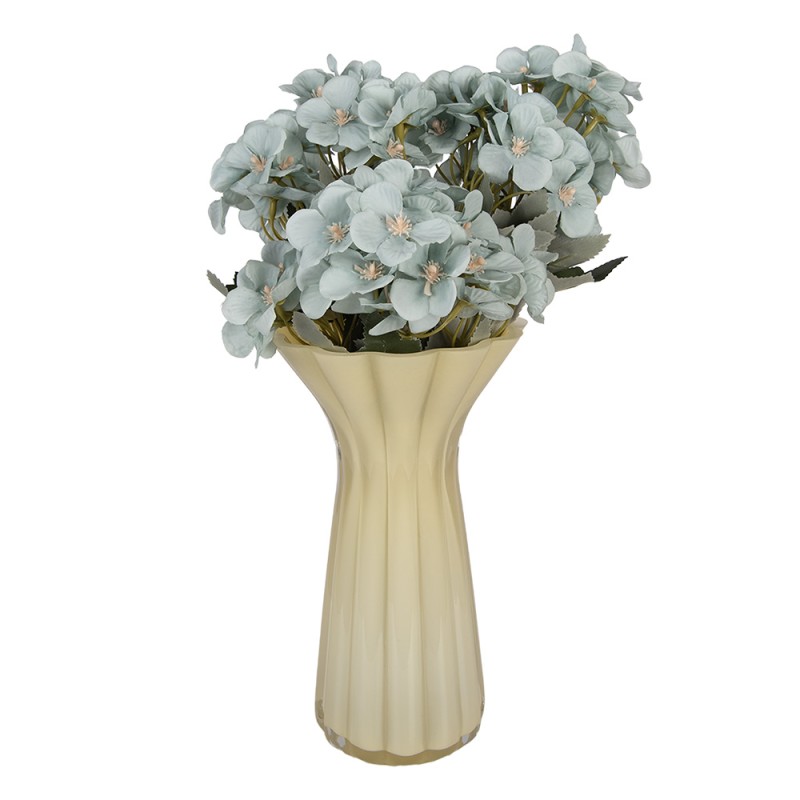 Clayre & Eef Vaas Ø 14x23 cm Geel Glas