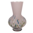 Clayre & Eef Vase Ø 10x23 cm Rosa Glas