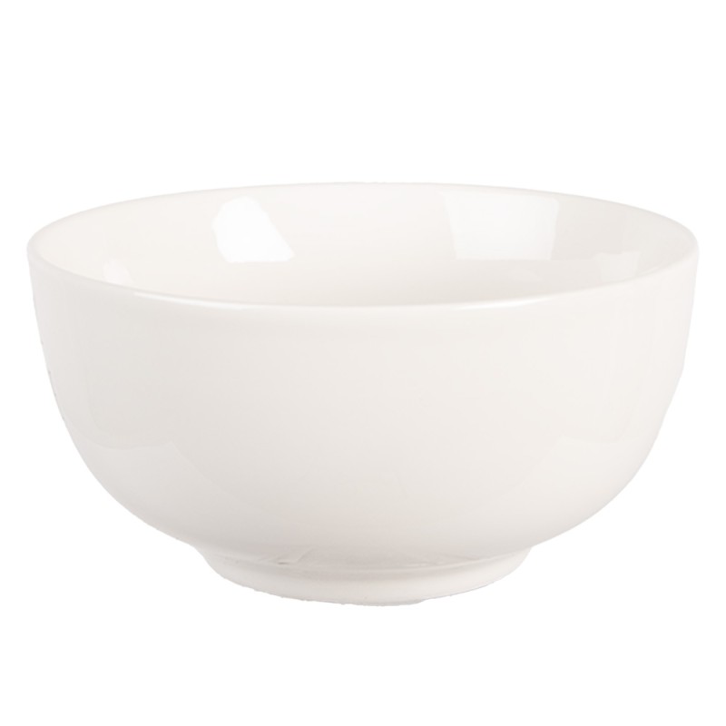 Clayre & Eef Soepkom 500 ml Wit Porselein Hart