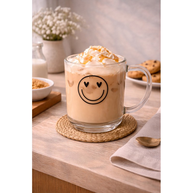 Clayre & Eef Verre à thé 200 ml Transparent Verre smile