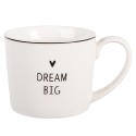 Clayre & Eef Mug 275 ml Blanc Porcelaine Coeur