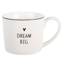 Clayre & Eef Mug 275 ml Blanc Porcelaine Coeur
