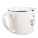 Clayre & Eef Mug 275 ml Blanc Porcelaine Coeur