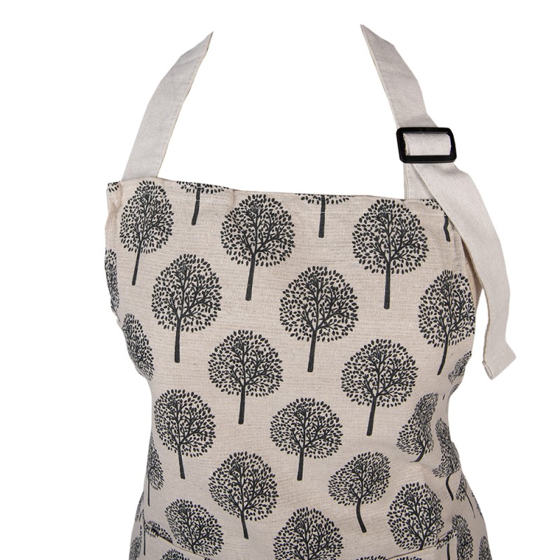 Clayre & Eef Keukenschort 69x68 cm Beige Polyester