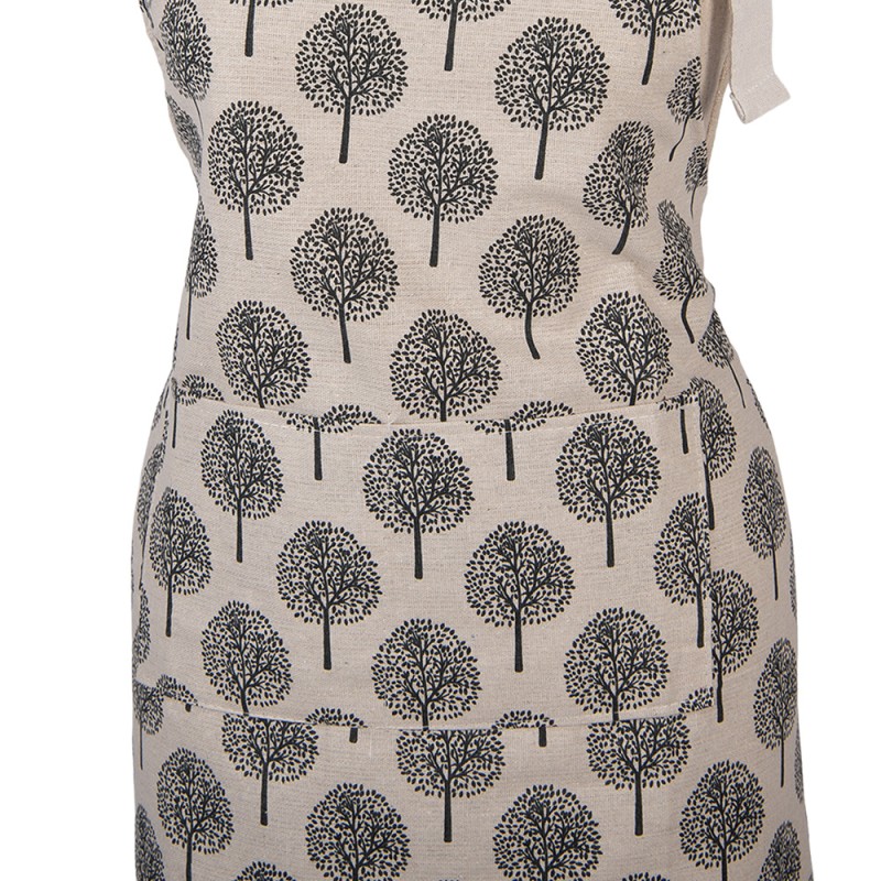 Clayre & Eef Keukenschort 69x68 cm Beige Polyester