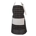 Clayre & Eef Tablier de cuisine 69x68 cm Noir Polyester