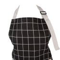 Clayre & Eef Tablier de cuisine 69x68 cm Noir Polyester