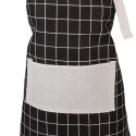 Clayre & Eef Tablier de cuisine 69x68 cm Noir Polyester