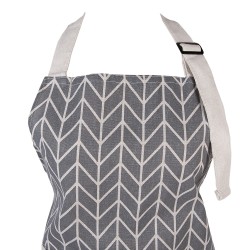 Clayre & Eef Keukenschort 69x68 cm Grijs Polyester