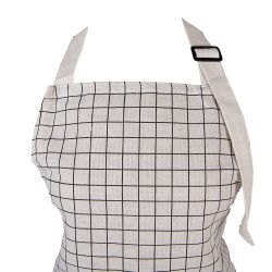 Clayre & Eef Keukenschort 69x68 cm Beige Polyester