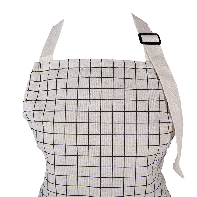 Clayre & Eef Keukenschort 69x68 cm Beige Polyester