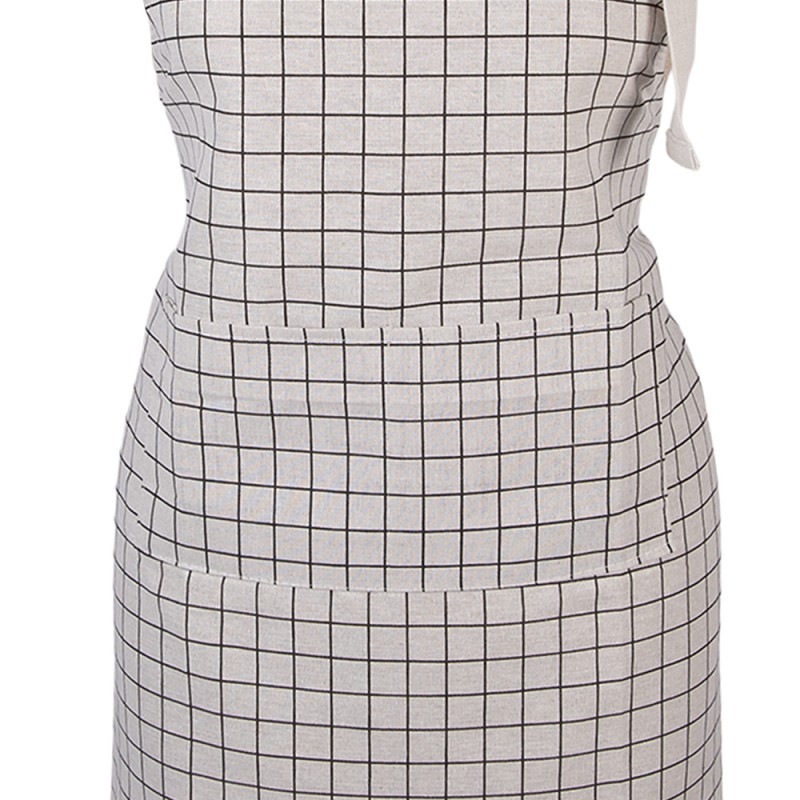 Clayre & Eef Keukenschort 69x68 cm Beige Polyester