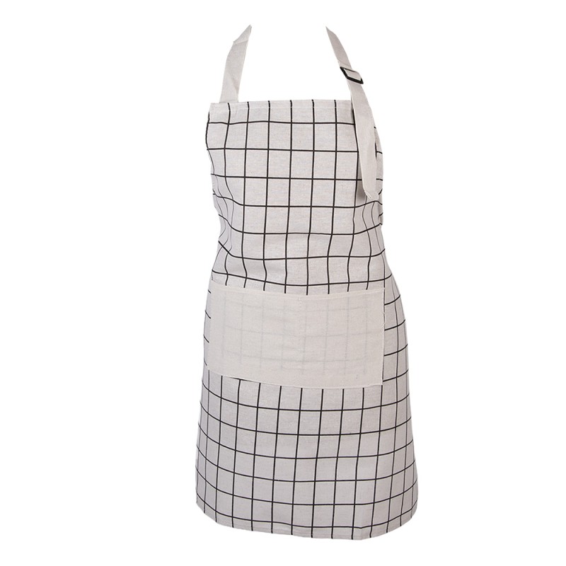 Clayre & Eef Keukenschort 69x68 cm Beige Polyester