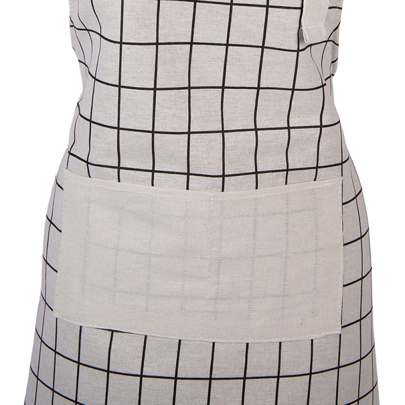 Clayre & Eef Keukenschort 69x68 cm Beige Polyester