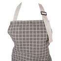 Clayre & Eef Keukenschort 69x68 cm Grijs Polyester