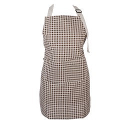 Clayre & Eef Keukenschort 69x68 cm Bruin Polyester