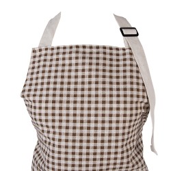 Clayre & Eef Keukenschort 69x68 cm Bruin Polyester