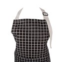 Clayre & Eef Tablier de cuisine 69x68 cm Noir Polyester
