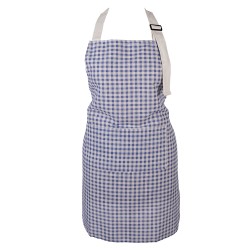 Clayre & Eef Keukenschort 69x68 cm Blauw Polyester