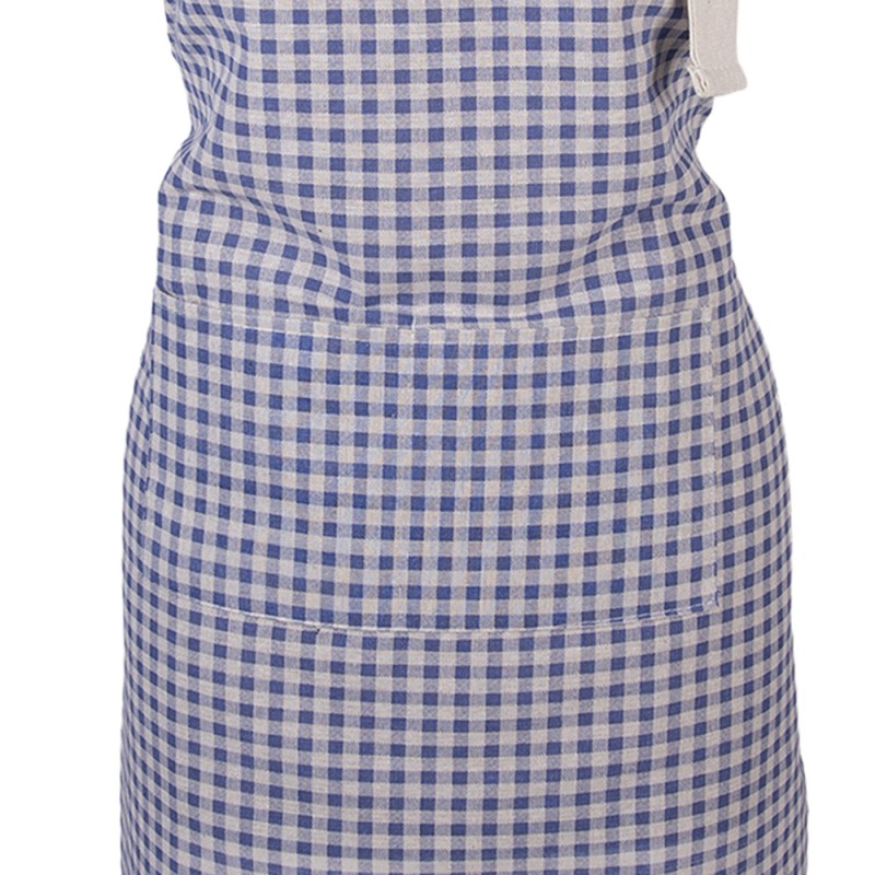 Clayre & Eef Keukenschort 69x68 cm Blauw Polyester