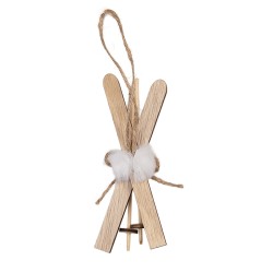 Clayre & Eef Kersthanger Bruin Hout