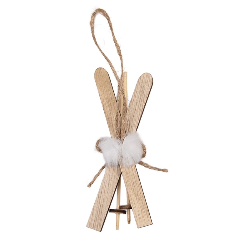 Clayre & Eef Kersthanger Bruin Hout