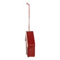 Clayre & Eef Kersthanger Huis 11x1x11 cm Rood Hout