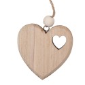 Clayre & Eef Hanger Hart 10x2x10 cm Bruin Hout