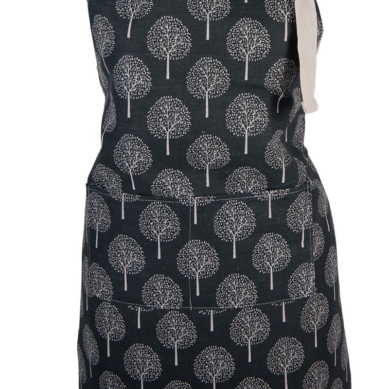 Clayre & Eef Kitchen Apron 69x68 cm Grey Polyester