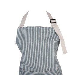 Clayre & Eef Küchenschürze 69x68 cm Blau Polyester