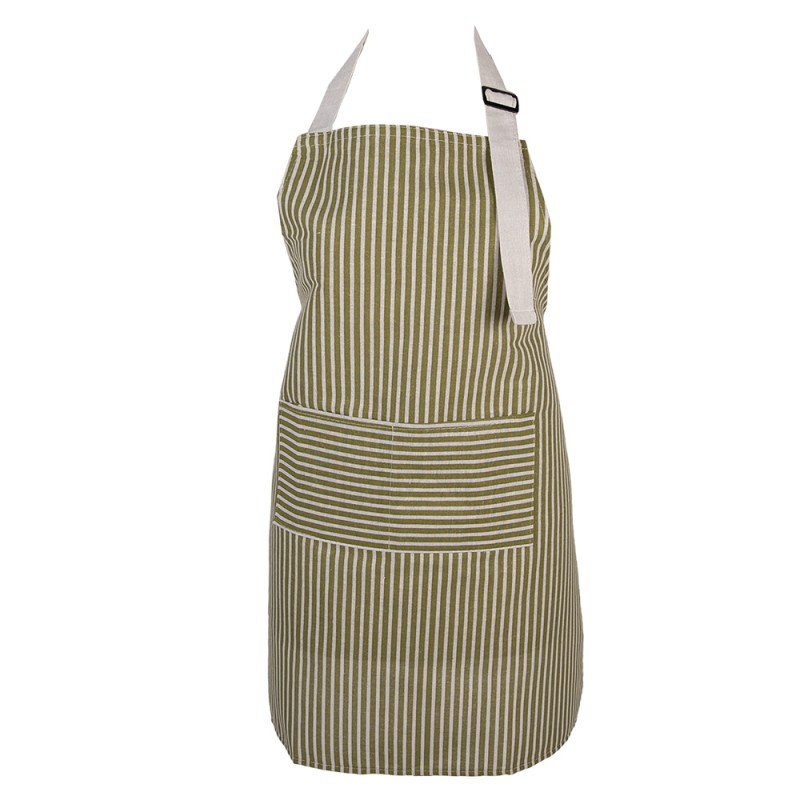 Clayre & Eef Grembiule da cucina 69x68 cm Verde Poliestere
