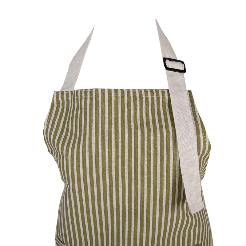 Clayre & Eef Grembiule da cucina 69x68 cm Verde Poliestere