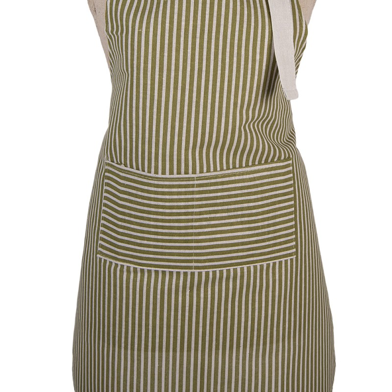 Clayre & Eef Grembiule da cucina 69x68 cm Verde Poliestere