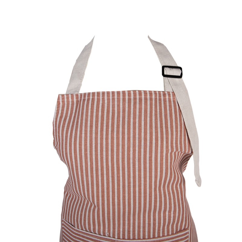 Clayre & Eef Grembiule da cucina 69x68 cm Rosso Poliestere