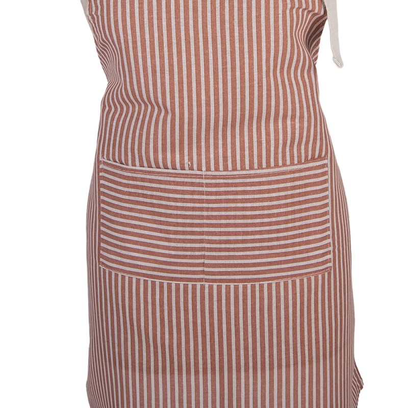 Clayre & Eef Grembiule da cucina 69x68 cm Rosso Poliestere