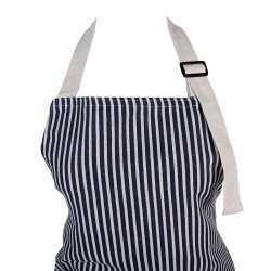 Clayre & Eef Küchenschürze 69x68 cm Blau Polyester