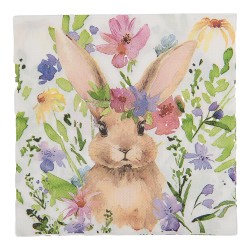 Clayre & Eef Serviettes Papier set de 20 33x33 cm Blanc Papier