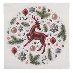 Clayre & Eef Servietten Papier 20er Set 33x33 cm Weiß Papier