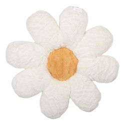 Clayre & Eef Decorative Cushion Flower Ø 45x4 cm White Polyester