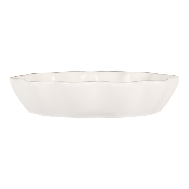 Clayre & Eef Porte-savon 15x10x3 cm Blanc Céramique
