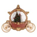 Clayre & Eef Christmas Decoration with LED Lighting and Music 26x11x20 cm / 3xAA Red Plastic