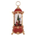 Clayre & Eef Christmas Decoration with LED Lighting and Music 12x12x28 cm / 3xAA Red Plastic