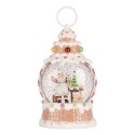 Clayre & Eef Kerstdecoratie met LED-verlichting en muziek 13x8x22 cm / 3xAAA Wit Kunststof