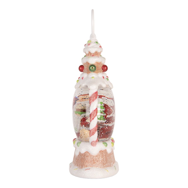 Clayre & Eef Kerstdecoratie met LED-verlichting en muziek 13x8x22 cm / 3xAAA Wit Kunststof